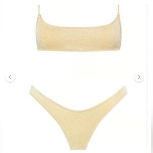 Triangl Gold Sparkle bikini (with belt bag)